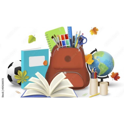 Fototapety Back to school supplies and stationery vector
