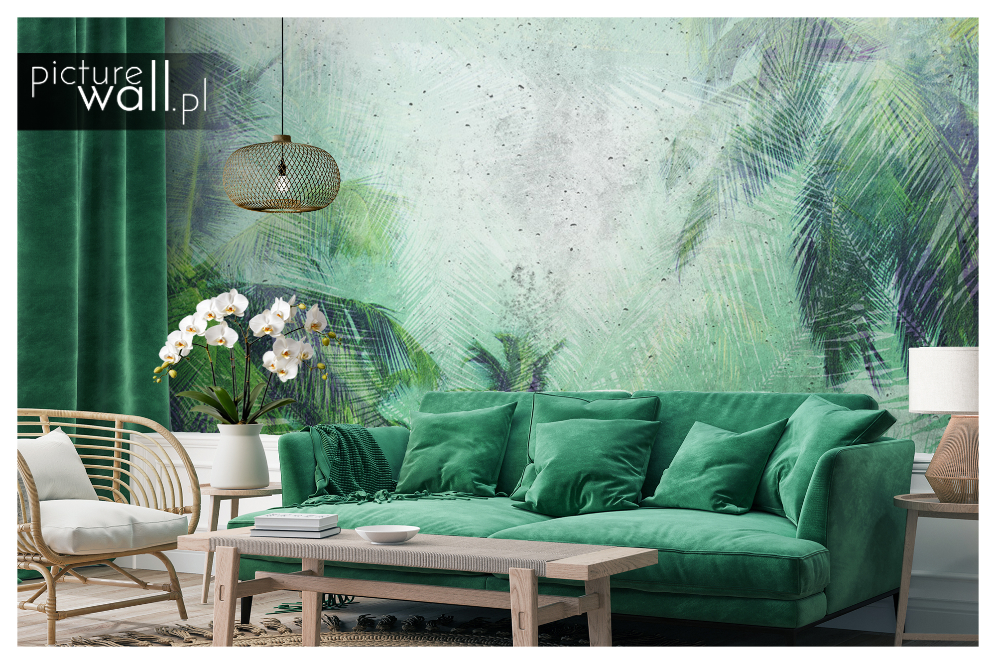 Fototapeta korony turkusowych palm