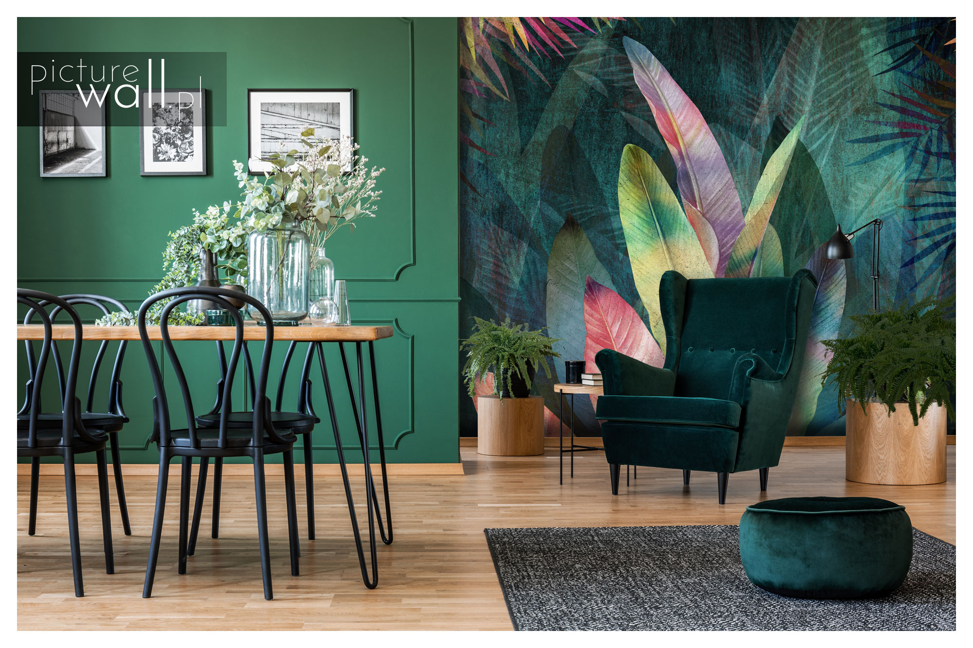 Fototapeta Kolorowe Liście Wersja Druga - efektowne powiększenie salonu