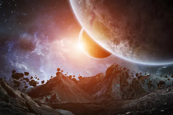 Obrazy Gigantyczne asteroidy, które wkrótce rozbiją elementy renderowania 3D Ziemi na wymiar