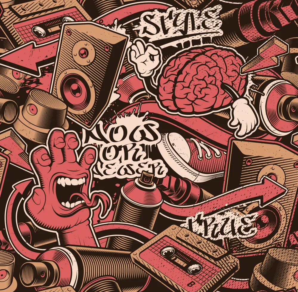 Fototapeta Graffiti – kolorowy miejski wzór street art #wf969