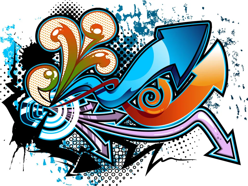 Fototapeta Graffiti – kolorowy miejski wzór street art #wf974