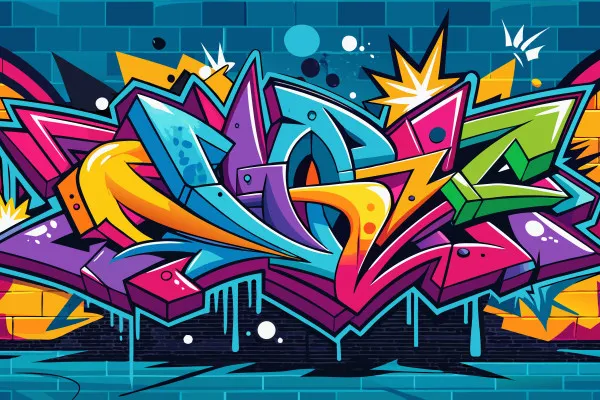 Obrazy Kolorowe graffiti – abstrakcyjna kompozycja pop-art na wymiar