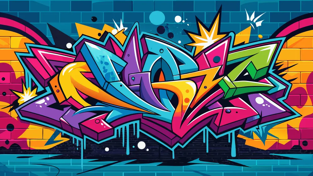 Fototapeta Kolorowe graffiti – abstrakcyjna kompozycja pop-art #wf977