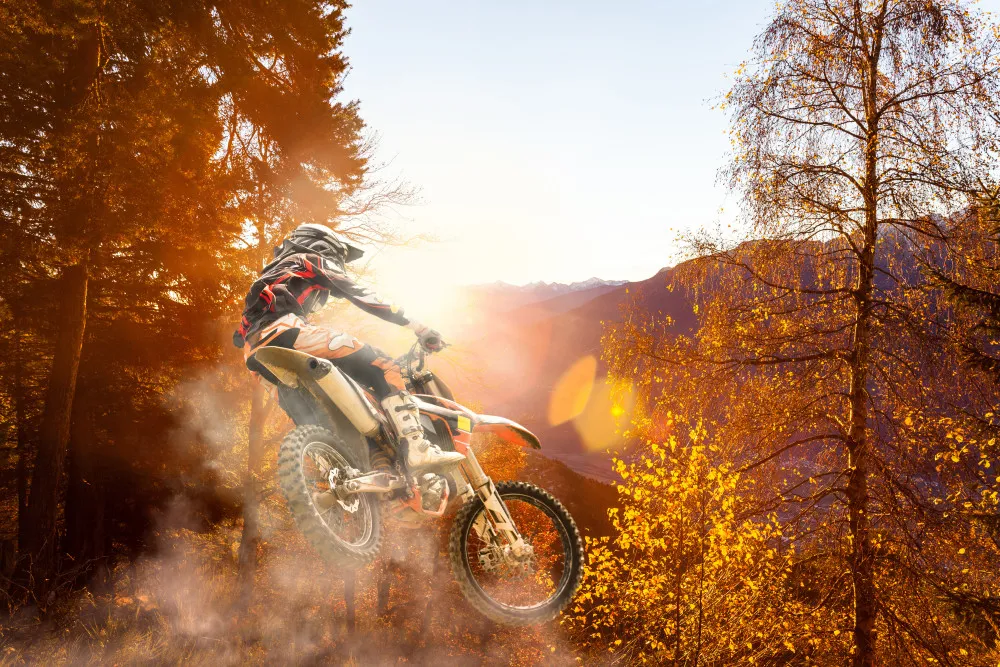 Fototapeta Motocross o Zachodzie Słońca #wf803