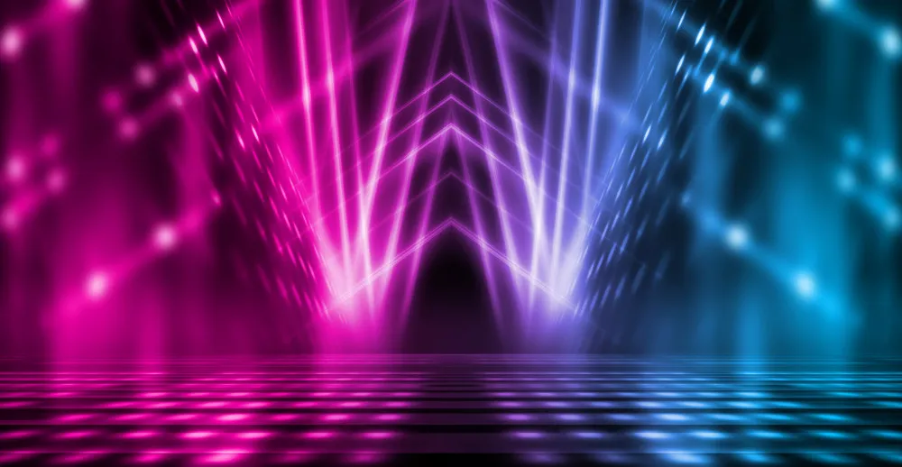 Fototapeta Neonowe Światła i Laserowy Pokaz #wf865