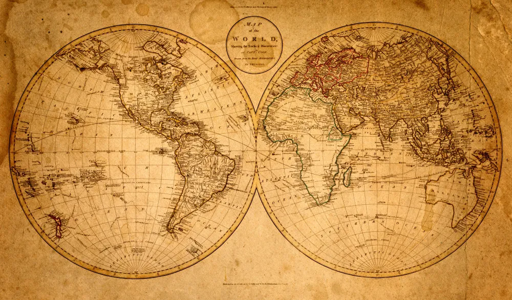 Naklejka Stara mapa 1799 #wf755