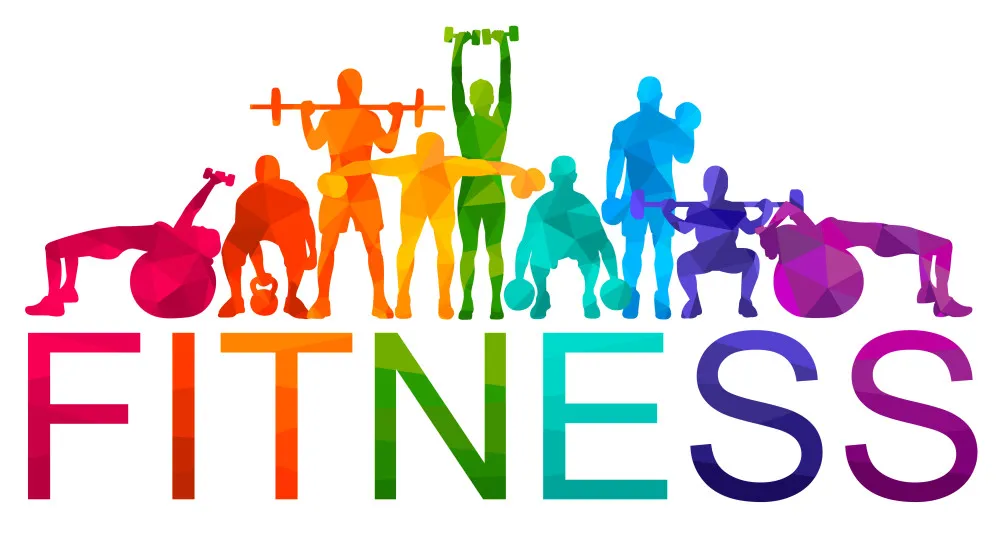 Fototapeta Sylwetki Ćwiczeń Fitness i Treningu Siłowego #wf842
