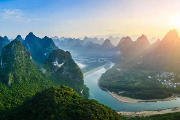 Naklejki na ścianę Szmaragdowa Dolina Guilin na wymiar