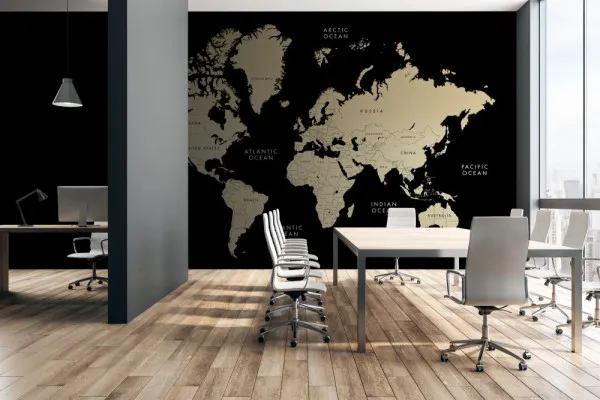 Fototapety Złota mapa na wymiar