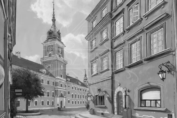 Obrazy Monochromatyczna Warszawa autorstwa Kamila Siudzińskiego na wymiar