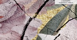 Zbliżenie wzoru Kwiaty ze złotem