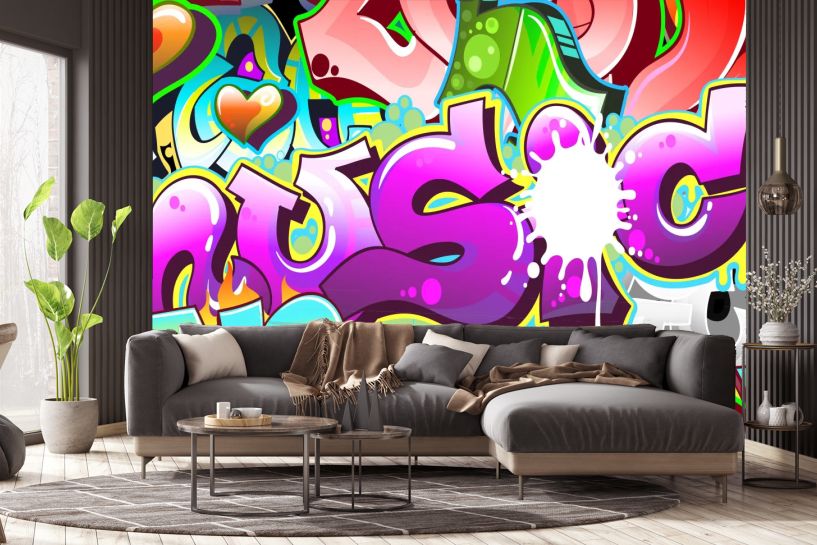 Graffiti Urban Art – kolorowa grafika w miejskim stylu