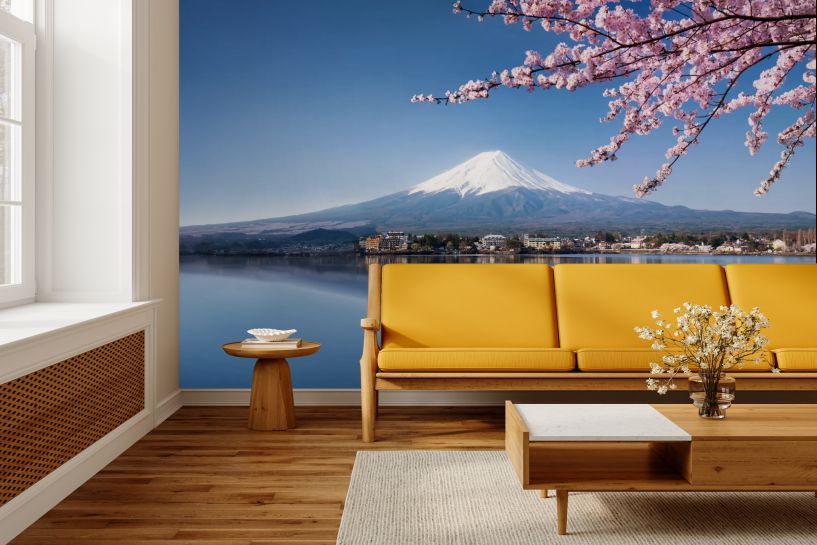 Góra Fuji w Japonii nad Jeziorem Kawaguchi