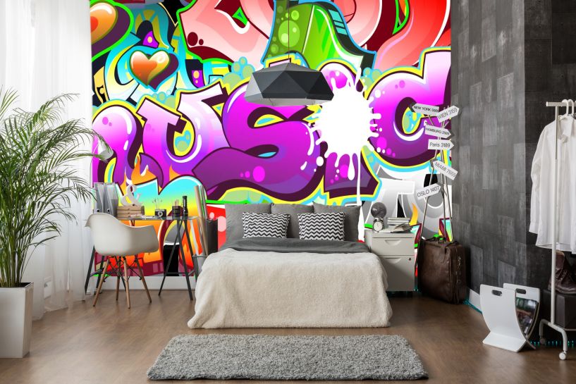 Graffiti Urban Art – kolorowa grafika w miejskim stylu