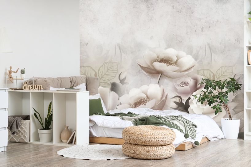 Pudrowe anemony w stylu vintage