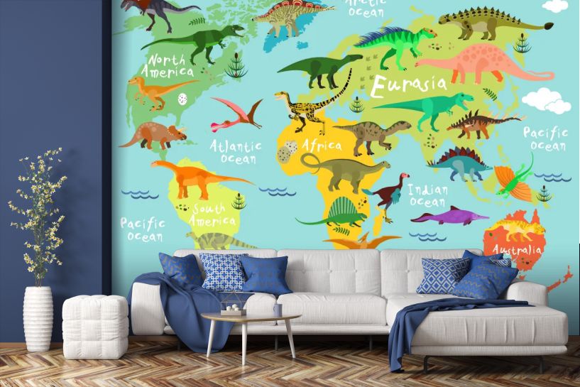 Mapa Świata Dinozaurów