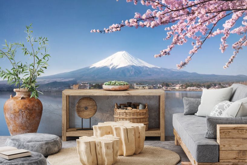 Góra Fuji w Japonii nad Jeziorem Kawaguchi