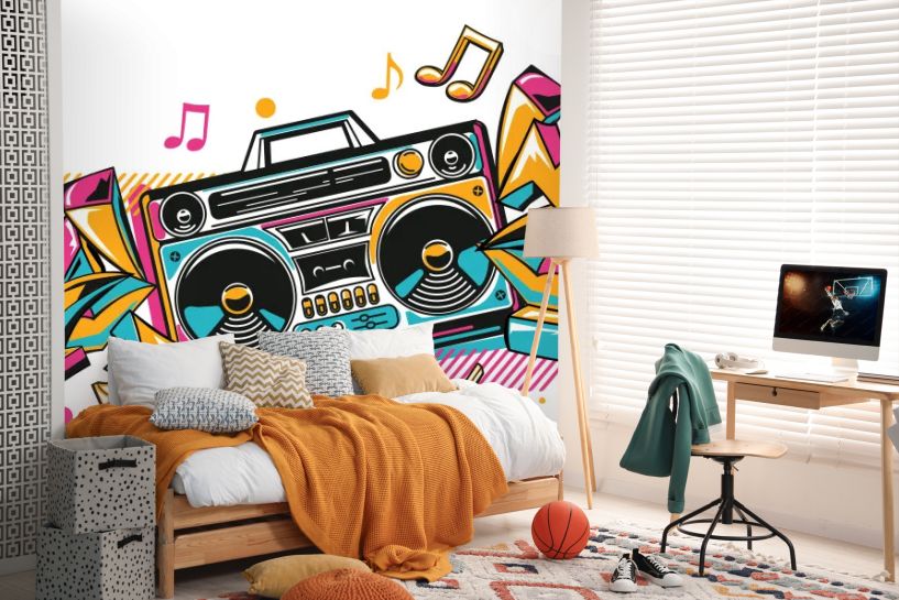 Boombox i graffiti – muzyka w stylu retro