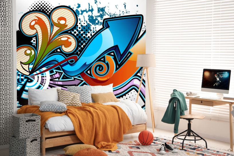 Graffiti – kolorowy miejski wzór street art