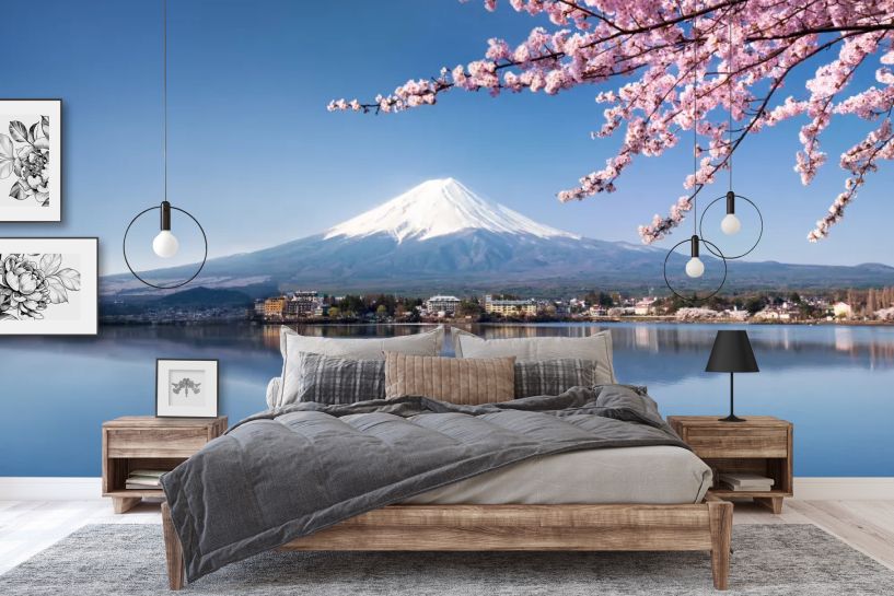 Góra Fuji w Japonii nad Jeziorem Kawaguchi