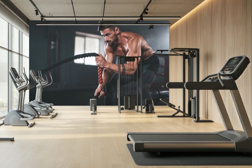 Mężczyzna podczas treningu CrossFit