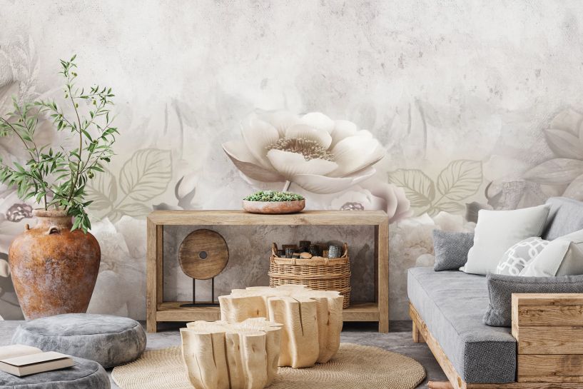 Pudrowe anemony w stylu vintage