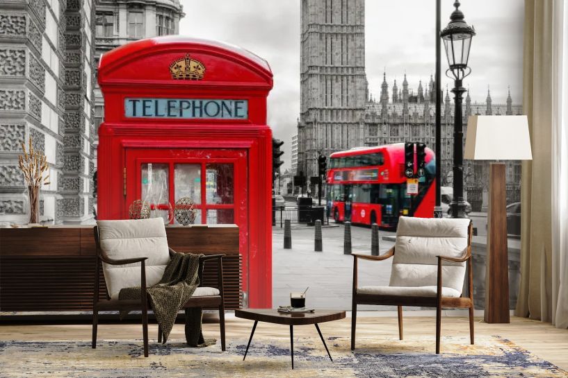 Budka Telefoniczna w Londynie i Big Ben