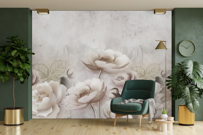 Pudrowe anemony w stylu vintage