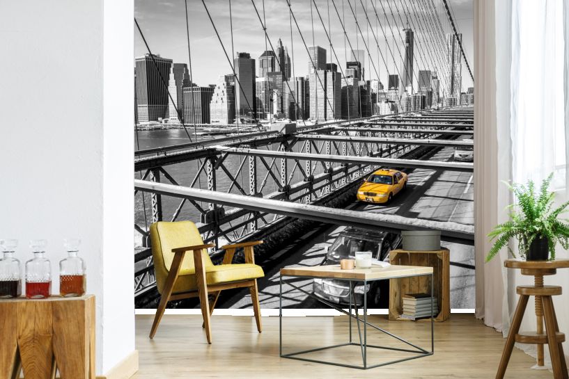 Nowy Jork – Żółta Taksówka na Brooklyn Bridge i Miejski Klimat