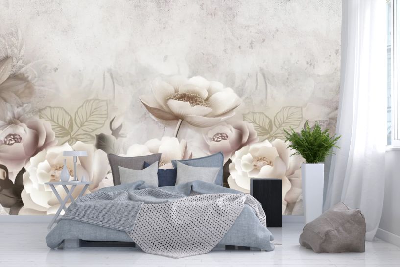 Pudrowe anemony w stylu vintage
