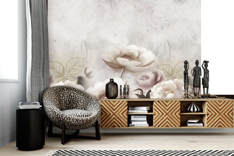 Pudrowe anemony w stylu vintage