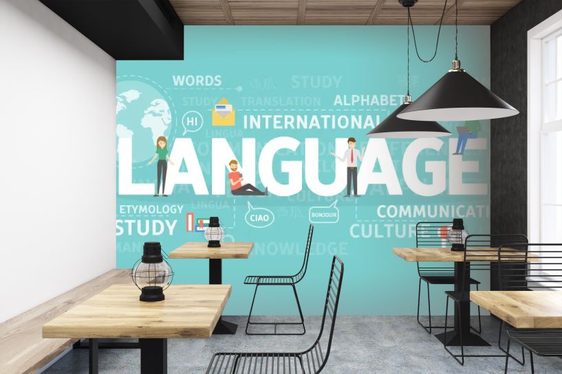 Język i komunikacja – ilustracja edukacyjna