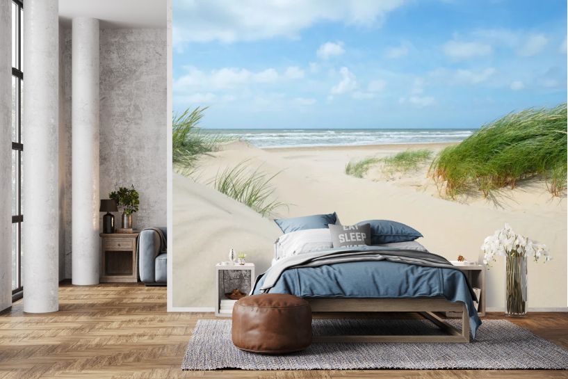 Nadmorskie wydmy – plaża i błękitne morze