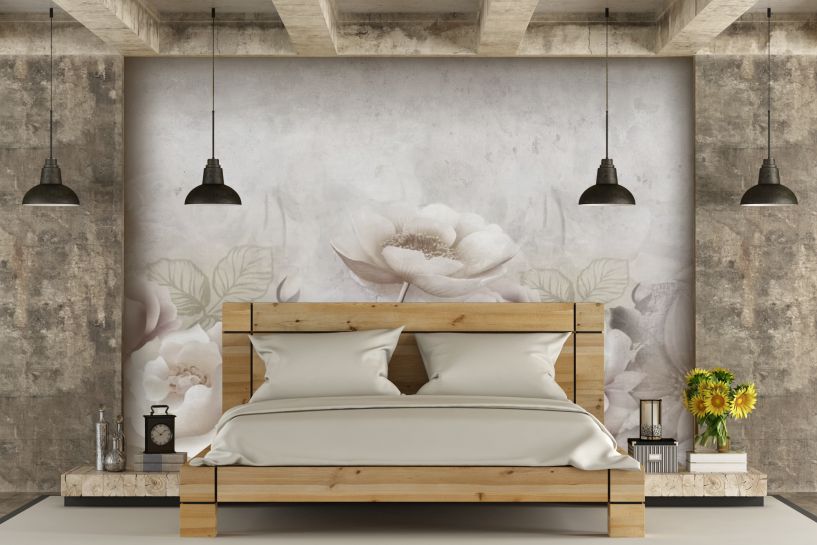 Pudrowe anemony w stylu vintage