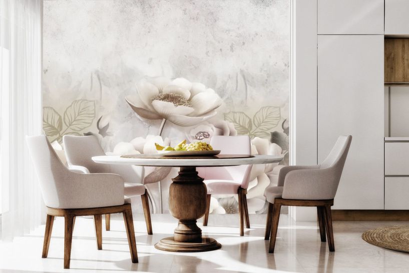 Pudrowe anemony w stylu vintage