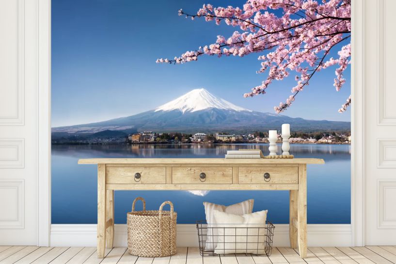 Góra Fuji w Japonii nad Jeziorem Kawaguchi