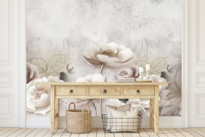 Pudrowe anemony w stylu vintage