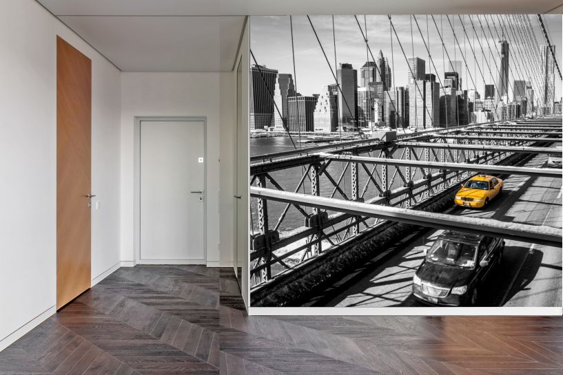 Nowy Jork – Żółta Taksówka na Brooklyn Bridge i Miejski Klimat