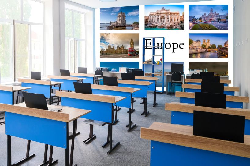 Pocztówka z europejskimi miastami
