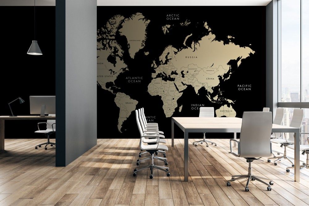 Fototapety z motywem Złota mapa