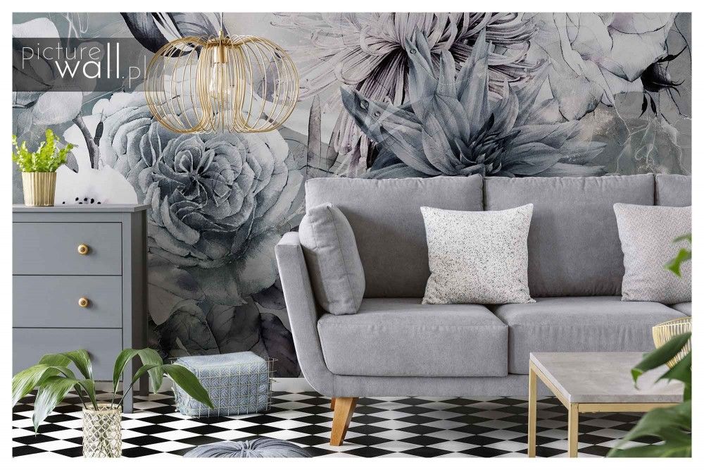 Fototapety samoprzylepne z motywem Akwarelowe kwiaty