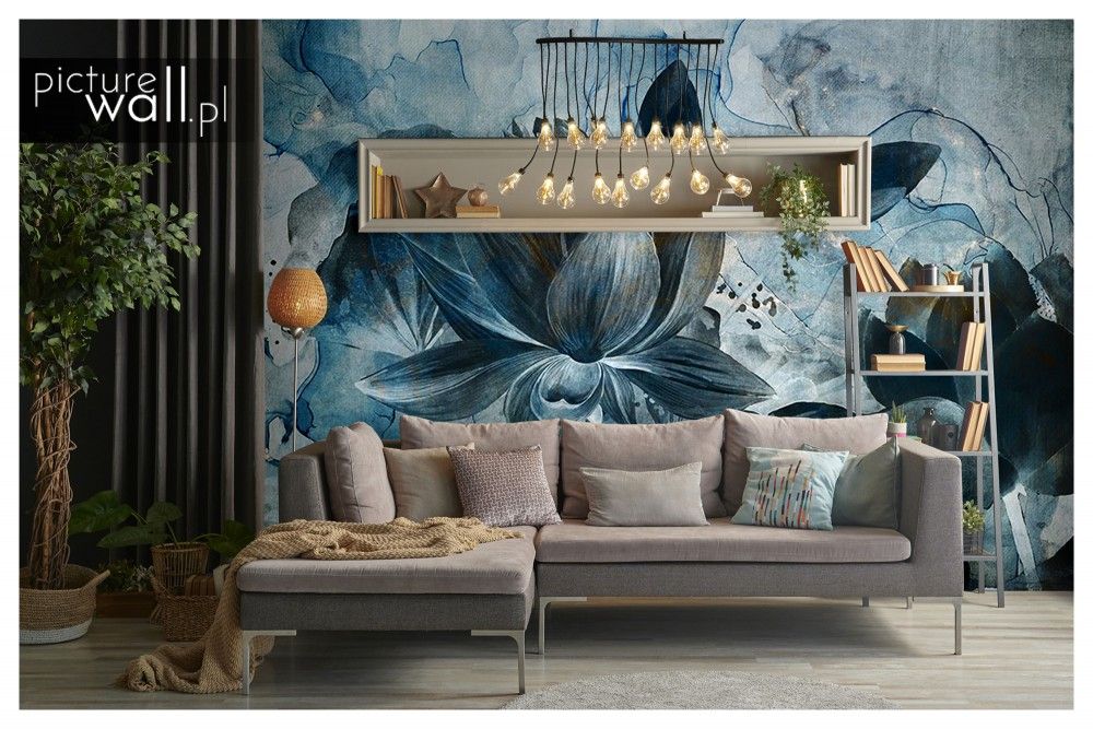 Fototapety samoprzylepne z motywem Akwarelowe lotosy