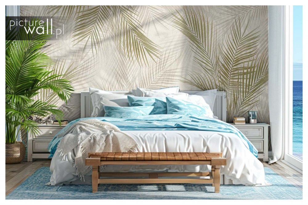Fototapety z motywem Złote palmy