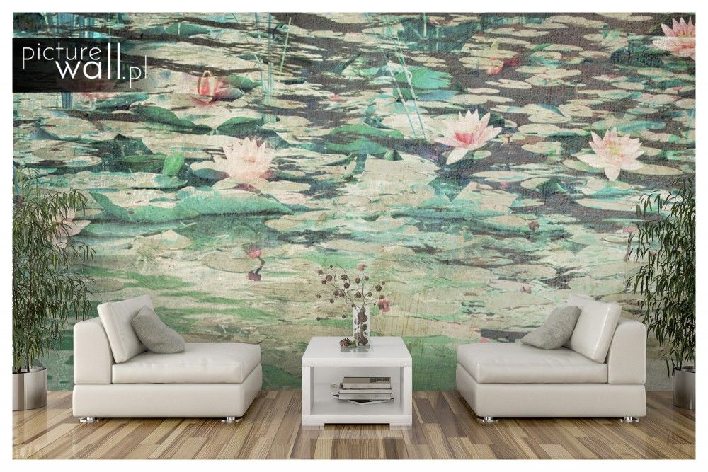 Fototapety samoprzylepne z motywem Fresk lilie