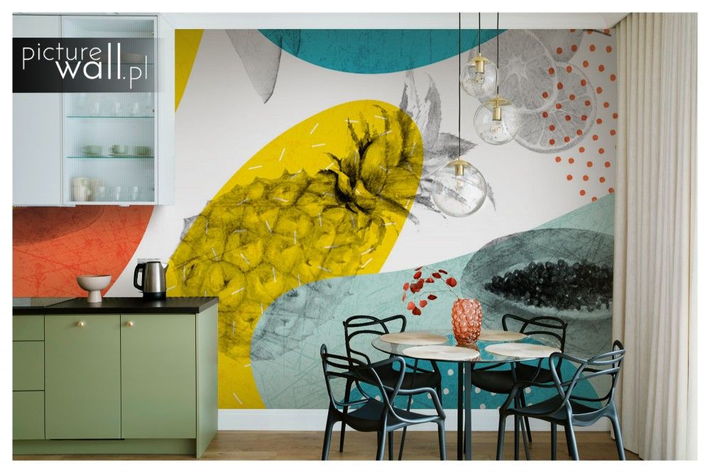 Fototapety z motywem Kolaż z ananasem