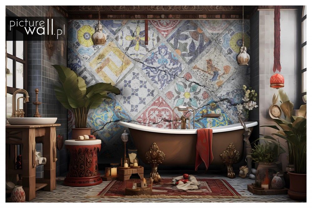 Fototapety samoprzylepne z motywem Popękana mozaika