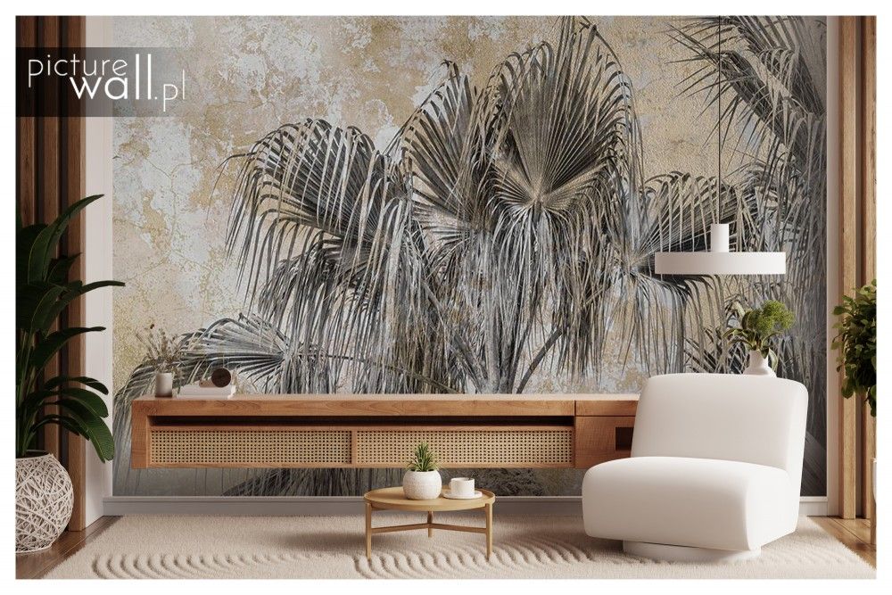Fototapety samoprzylepne z motywem Złote palmy