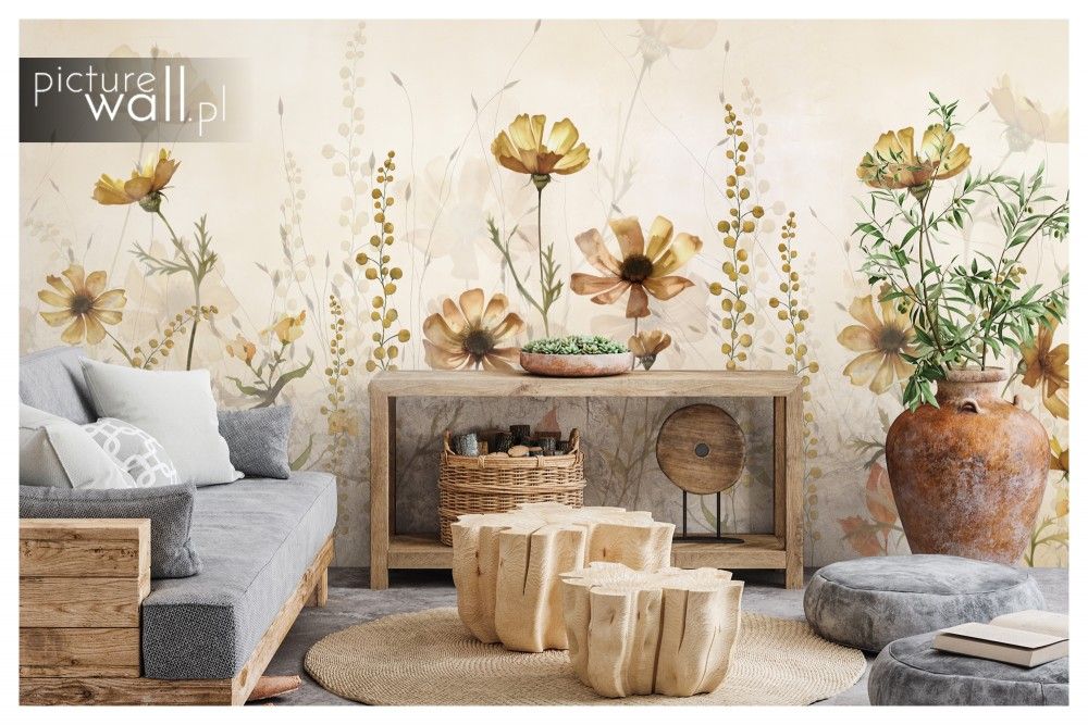 Fototapety samoprzylepne z motywem Pastelowa łąka