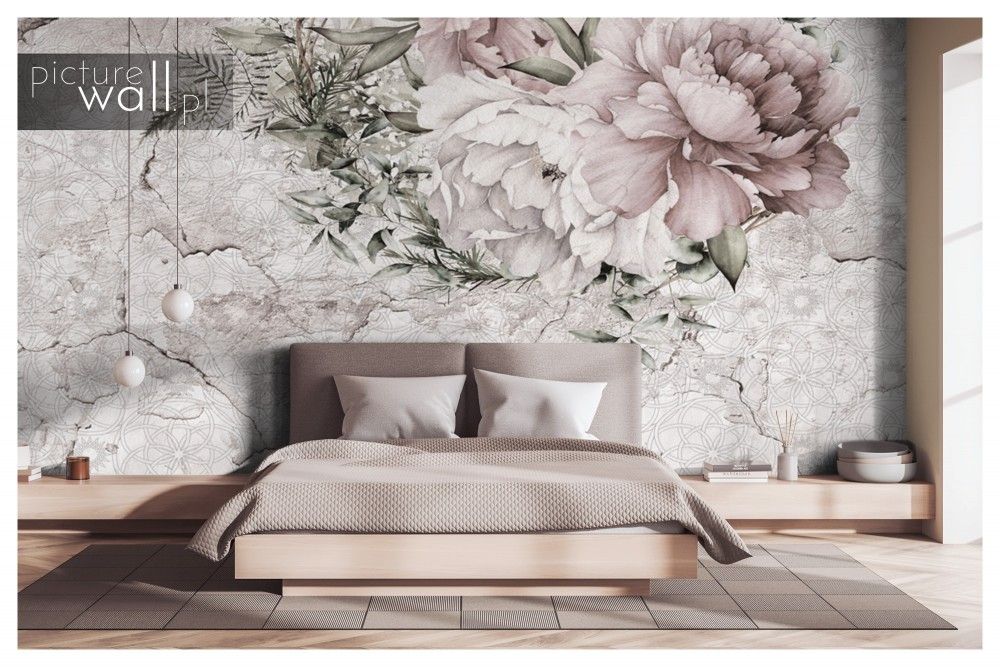 Obrazy z motywem Piwonie na betonie Obrazy z motywem Piwonie na betonie